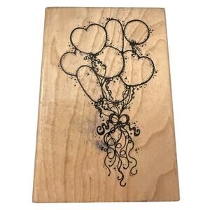 DOTS Confetti Balloons Bunch  U117 Large Rubber Stamp